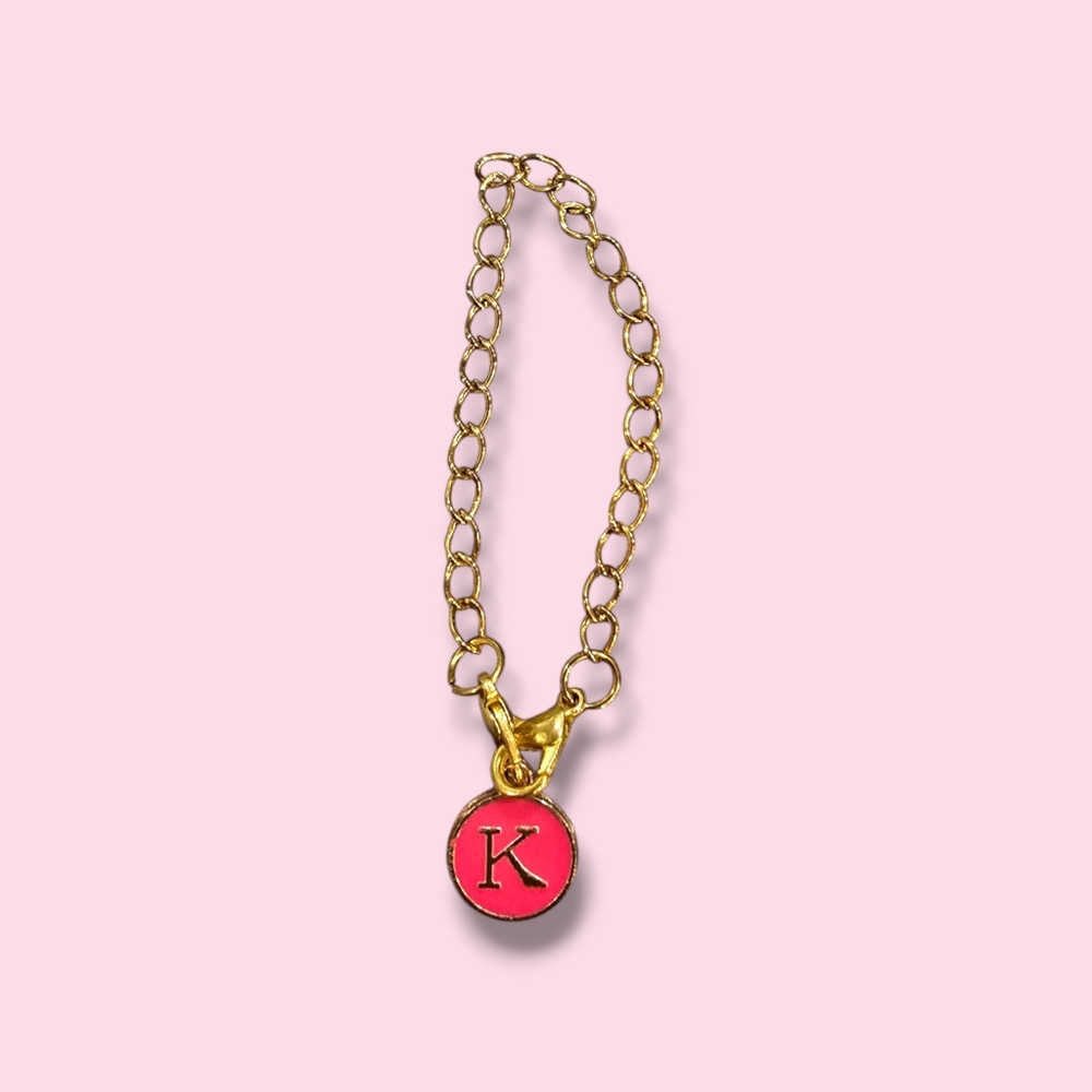 Stanley cup/mug letter "K" handle charm accessory